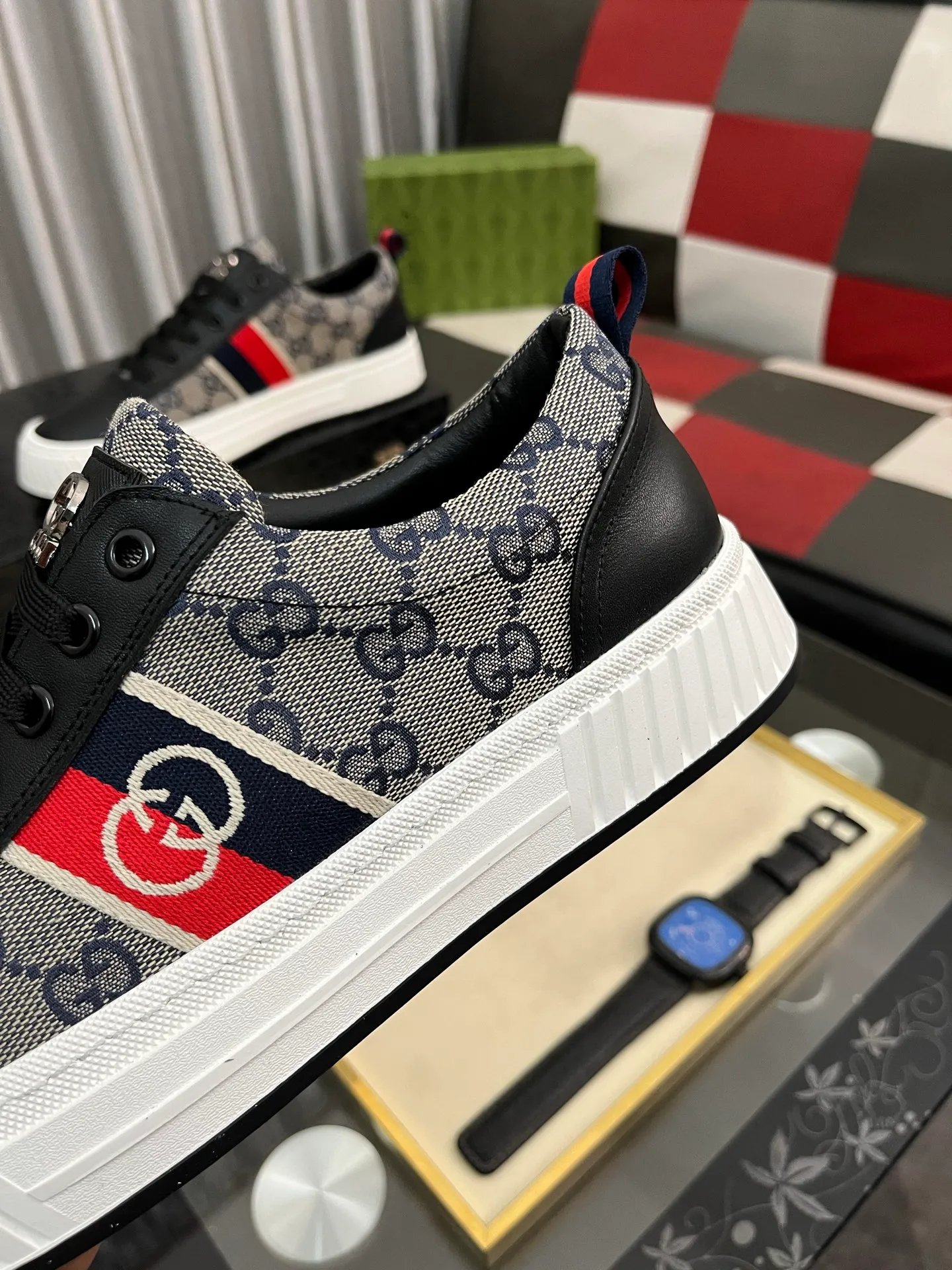 Men's shoes 💰400⌚️⌚️《GUCCI*》The latest hot-selling casual shoes, top brand [seduce] luxury~purchase, top~quality. [Strong] The upper is made of imported breathable cowhide stitching fabric material ➕ Breathable sheepskin feet (•) Fine workmanship. Code number: 38-442️⃣Colors available